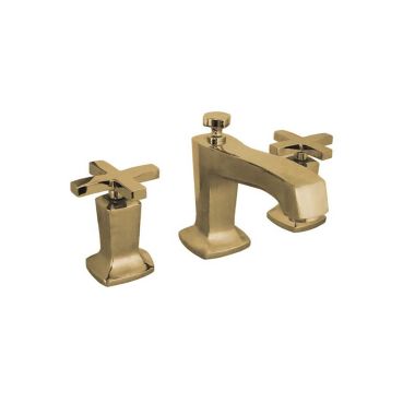 Click here to see Kohler 16232-3-BV Kohler Margaux Two-Handle Brushed Bronze Widespread Bathroom Faucet with Pop-Up Drain, 1.2 GPM, Cross Handle, Three-Hole, Metal - K-16232-3-BV