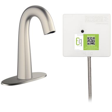 Click here to see Chicago Faucet EQ-C12A-51ABBN Chicago Faucets EQ-C12A-51ABBN EQ Brushed Nickel EQ High Arc Series Lavatory Sink Faucet with Hands-free Infrared Detection