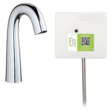 Click here to see Chicago Faucet EQ-C11A-31ABCP Chicago Faucets EQ-C11A-31ABCP EQ Chrome EQ High Arc Series Lavatory Sink Faucet with Hands-free Infrared Detection