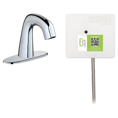 Click here to see Chicago Faucet EQ-D12A-41ABCP Chicago Faucets EQ-D12A-41ABCP EQ Chrome EQ Curved Series Lavatory Sink Faucet with Hands-free Infrared Detection