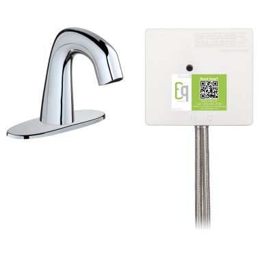 Click here to see Chicago Faucet EQ-D12A-52ABCP Chicago Faucets EQ-D12A-52ABCP EQ Chrome EQ Curved Series Lavatory Sink Faucet with Hands-free Infrared Detection