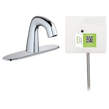 Click here to see Chicago Faucet EQ-A13A-31ABCP Chicago Faucets EQ-A13A-31ABCP EQ Chrome EQ Curved Series Lavatory Sink Faucet with Hands-free Infrared Detection