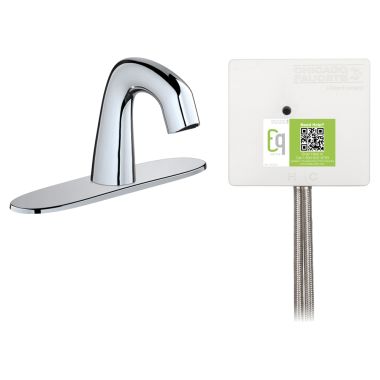 Click here to see Chicago Faucet EQ-A13A-13ABCP Chicago Faucets EQ-A13A-13ABCP EQ Chrome EQ Curved Series Lavatory Sink Faucet with Hands-free Infrared Detection