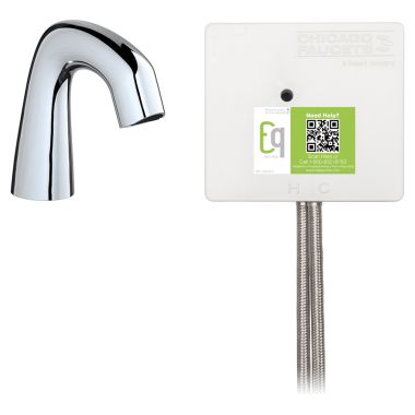 Click here to see Chicago Faucet EQ-A11A-52ABCP Chicago Faucets EQ-A11A-52ABCP EQ Chrome EQ Curved Series Lavatory Sink Faucet with Hands-free Infrared Detection