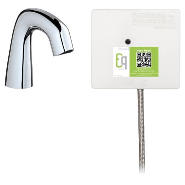 Click here to see Chicago Faucet EQ-A11A-31ABCP Chicago Faucets EQ-A11A-31ABCP EQ Chrome EQ Curved Series Lavatory Sink Faucet with Hands-free Infrared Detection