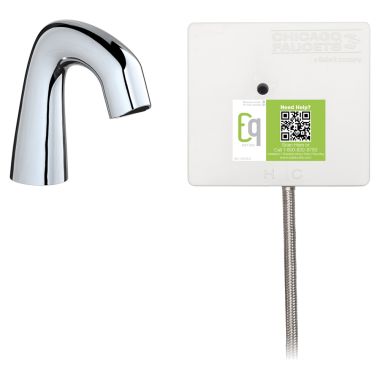 Click here to see Chicago Faucet EQ-A11B-21ABCP Chicago Faucets EQ-A11B-21ABCP EQ Chrome EQ Curved Series Lavatory Sink Faucet with Hands-free Infrared Detection