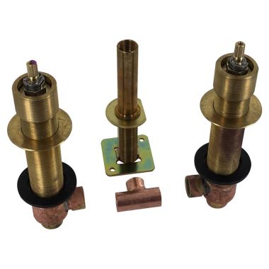 Click here to see Kohler 300-K-NA Kohler K-300-K-NA Roman Tub Rough-In Valve, Ceramic, Adjustable Center, 1/2