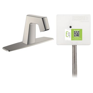 Click here to see Chicago Faucet EQ-B13A-42ABBN Chicago Faucets EQ-B13A-42ABBN EQ Brushed Nickel EQ Angular Series Lavatory Sink Faucet with Hands-free Infrared Detection
