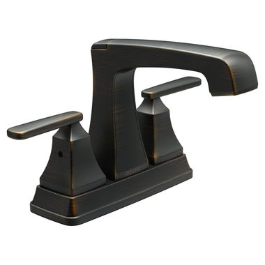 Click here to see Delta 2564-RBTP-DST Delta Ashlyn Two-Handle Centerset Bathroom Faucet w/ Pop-Up, DIAMOND Seal, Lever Handles, Tract-Pack, 1.2 GPM, Venetian Bronze - 2564-RBTP-DST