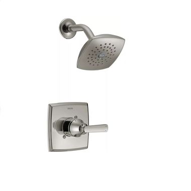 Click here to see Delta T14264-SS Delta Ashlyn Monitor 14 Series Single-Handle Shower Faucet with Single-Setting Rain Showerhead, Touch-Clean, 1.75 GPM, Lever Handle, Stainless - T14264-SS