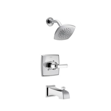 Click here to see Delta T14464 Delta Ashlyn Monitor 14 Series Single-Handle Tub/Shower Faucet with Single-Setting Rain Showerhead, 1.75 GPM, Lever Handle, Chrome - T14464
