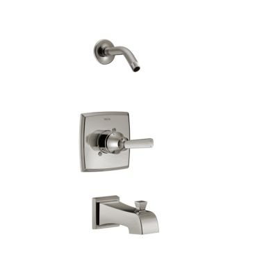 Click here to see Delta T14464-SSLHD Delta Ashlyn Monitor 14 Series Pressure-Balanced Single-Handle Tub/Shower Faucet, Lever Handle, Less Showerhead, Stainless - T14464-SSLHD