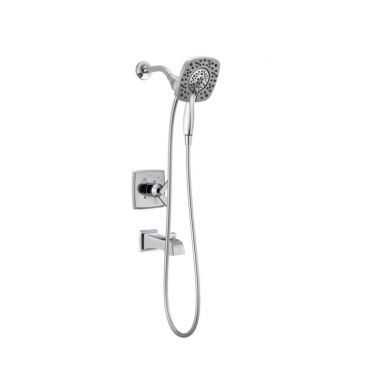 Click here to see Delta T17464-I Delta Ashlyn Monitor 17 Series Two-Handle Tub/Shower Faucet with Two-In-One In2ition Shower, 1.75 GPM, Lever Handles, Chrome - T17464-I
