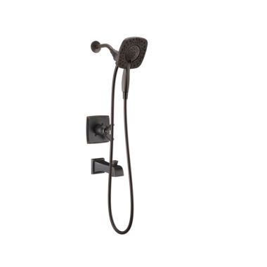 Click here to see Delta T17464-RB-I Delta Ashlyn Monitor 17 Series Two-Handle Tub/Shower Faucet with Two-In-One In2ition Shower, 1.75 GPM, Lever Handles, Venetian Bronze - T17464-RB-I