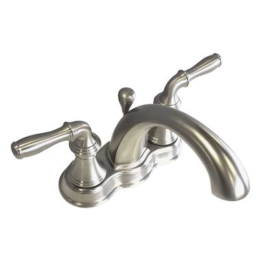 Click here to see Kohler 393-N4-BN Kohler Devonshire Two-Handle Brushed Nickel Centerset Bathroom Faucet, 1.2 GPM, Lever Handle, Three-Hole, WaterSense - K-393-N4-BN 