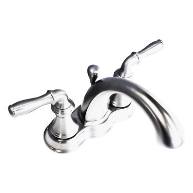 Click here to see Kohler 393-N4-CP Kohler Devonshire Two-Handle Polished Chrome Centerset Bathroom Faucet, 1.2 GPM, Lever Handle, Three-Hole, WaterSense - K-393-N4-CP 