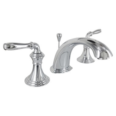 Click here to see Kohler 394-4-CP Kohler Devonshire Two-Handle Polished Chrome Widespread Bathroom Faucet with Metal Pop-Up, 1.2 GPM, WaterSense, Three-Hole - K-394-4-CP