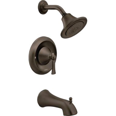 Click here to see Moen T4503NHORB Moen T4503NHORB Wynford Oil Rubbed Bronze Posi-Temp Tub/Shower Trim