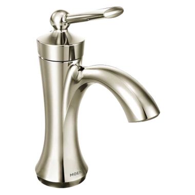 Click here to see Moen 4500NL Moen 4500NL Wynford Polished Nickel One-Handle High Arc Lavatory Faucet