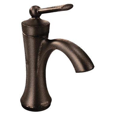Click here to see Moen 4500ORB Moen 4500ORB Wynford Oil Rubbed Bronze Single Handle Lavatory Faucet