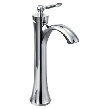 Click here to see Moen 4507 Moen Wynford Single-Handle Vessel Chrome Lavatory Faucet with Metal Pop-Up, Lever Handle, 1.2 GPM, Single-Hole, WaterSense - 4507