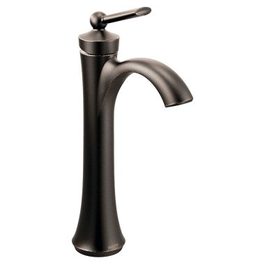 Click here to see Moen 4507ORB Moen Wynford Single-Handle Vessel Oil Rubbed Bronze Lavatory Faucet with Metal Pop-Up, Lever Handle, 1.2 GPM, Single-Hole, WaterSense - 4507ORB