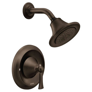 Click here to see Moen T4502ORB Moen Wynford Posi-Temp Single-Handle Shower Faucet, One-Function, 2.5 GPM, Lever Handle, Oil Rubbed Bronze - T4502ORB