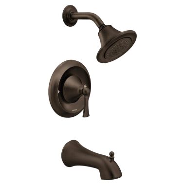 Click here to see Moen T4503EPORB Moen Wynford Posi-Temp Tub/Shower Faucet, 1.75 GPM, 1-Function, Single Lever Handle, M-PACT, Eco-Performance, Oil Rubbed Bronze - T4503EPORB
