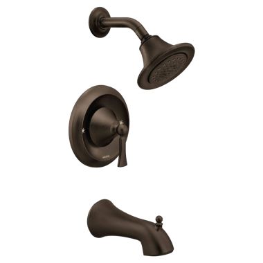 Click here to see Moen T4503ORB Moen Wynford Posi-Temp Tub/Shower Faucet, 2.5 GPM, 1-Function, Single Lever Handle, M-PACT, Oil Rubbed Bronze - T4503ORB
