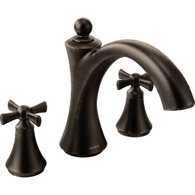 Click here to see Moen T657ORB Moen Wynford Oil Rubbed Bronze Roman Tub Faucet Trim - T657ORB