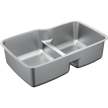 Click here to see Moen G18253 Moen G18253 Stainless Double Bowl Undermount Sink