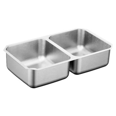 Click here to see Moen G20210B Moen G20210B Stainless Double Bowl Undermount Sink