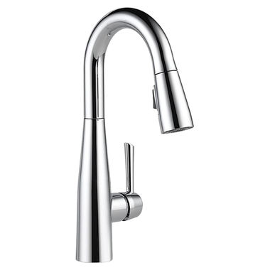 Click here to see Delta 9913-DST Delta Essa Single Handle Pull-Down Bar/Prep Faucet, Chrome - 9913-DST