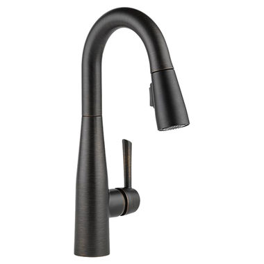 Click here to see Delta 9913-RB-DST Delta Essa Single Handle Pull-Down Bar/Prep Faucet, Venetian Bronze - 9913-RB-DST