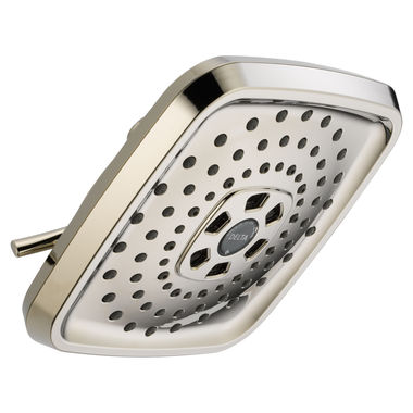 Click here to see Delta 52690-PN Delta H2Okinetic 3-Setting Raincan Shower Head, Polished Nickel - 52690-PN