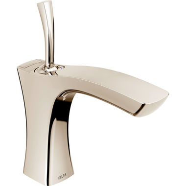 Click here to see Delta 552LF-PNMPU Delta Tesla Single Handle Bathroom Faucet w/ Pop-Up, Deck Mount, 1.2 GPM, Polished Nickel - 552LF-PNMPU