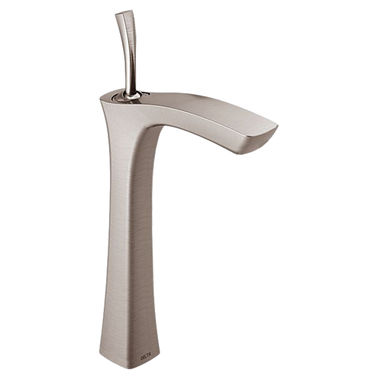 Click here to see Delta 752LF-SS Delta Tesla Deck-Mount Stainless Vessel Lavatory Faucet with Joystick Handle, Less Drain, 1.2 GPM, Single-Handle - 752LF-SS