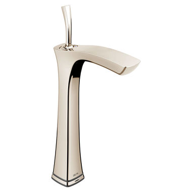 Click here to see Delta 752TLF-PN Delta 752TLF-PN Tesla Single Handle Vessel Bathroom Faucet w/ Touch2O.Xt, Polished Nickel