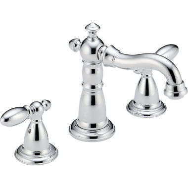 Click here to see Delta 3555-MPU-DST Delta Victorian Hook Spout Chrome Lavatory Faucet for 4