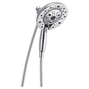 Click here to see Delta 58480-PK Delta Universal Showering 1.75 GPM In2ition 5-Setting Two-In-One Shower with H2Okinetic Technology, MagnaTite Docking, Round Head, Chrome - 58480-PK