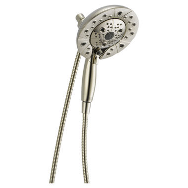 Click here to see Delta 58480-PN-PK Delta Universal Showering 1.75 GPM 5-Setting In2ition Two-In-One Shower, MagnaTite Docking, Touch-Clean Spray Nozzles, Polished Nickel - 58480-PN-PK