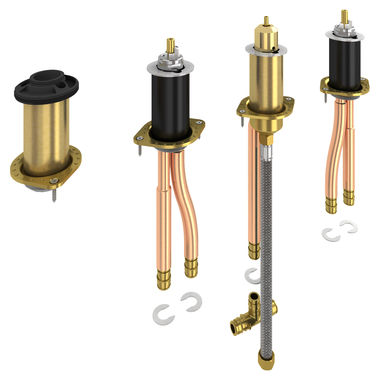 Click here to see Delta R4707-MF Delta R4707-MF Roman Tub Rough-In w/ Hand Shower Valve, Flexible Mount, 1/2