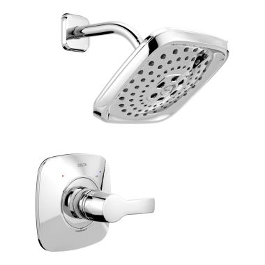 Click here to see Delta T14252 Delta Tesla Monitor 14 Series Single-Handle H2Okinetic Shower Faucet with 3-Setting Rain Showerhead, 1.75 GPM, Lever Handle, Chrome - T14252