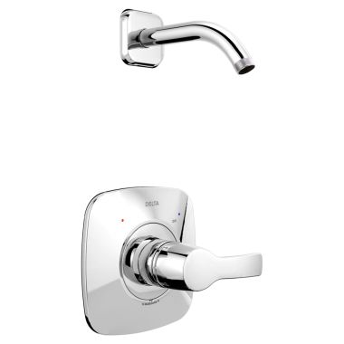 Click here to see Delta T14252-LHD Delta Tesla Monitor 14 Series Pressure-Balanced Single-Handle Shower Faucet, Lever Handle, ADA, Less Showerhead, Chrome - T14252-LHD