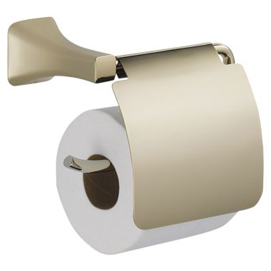 Click here to see Delta 752500-PN Delta Tesla Toilet Paper Holder, Polished Nickel - 752500-PN