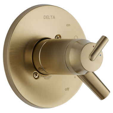 Click here to see Delta T17T059-CZ Delta Trinsic TempAssure 17T Series Two-Handle Valve Trim, Lever Handles, Champagne Bronze - T17T059-CZ