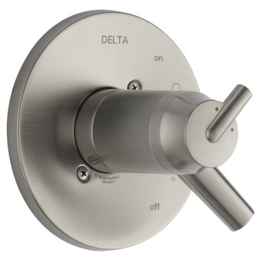 Click here to see Delta T17T059-SS Delta Trinsic TempAssure 17T Series Two-Handle Valve Trim, Lever Handles, Stainless Steel - T17T059-SS