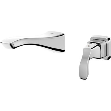 Click here to see Delta T552LF-WL Delta Tesla Two-Hole Wall-Mount Chrome Lavatory Faucet for 4