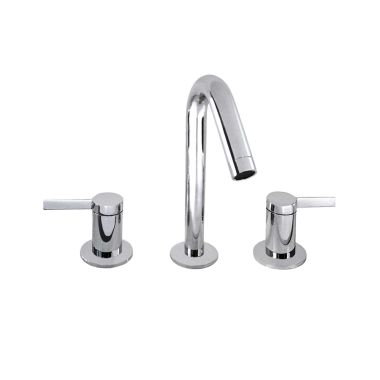 Click here to see Kohler 942-4-CP Kohler Stillness Two-Handle Widespread Polished Chrome Bathroom Sink Faucet with Pop-Up Drain, Lever Handles, 1.2 GPM, Three-Hole - K-942-4-CP
