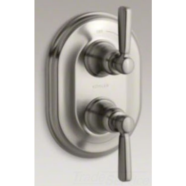 Click here to see Kohler T10594-4-BN Kohler Bancroft MasterShower Temperature and Volume Control Trim, Lever Handles, Brushed Nickel - K-T10594-4-BN